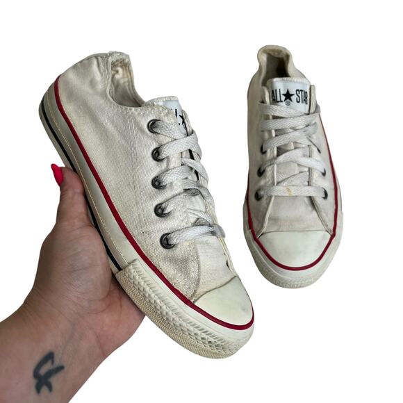Converse Chuck Taylor All Star Vintage 80s Low Top Sneakers USA White M2.5, W4.5 - Picture 1 of 10